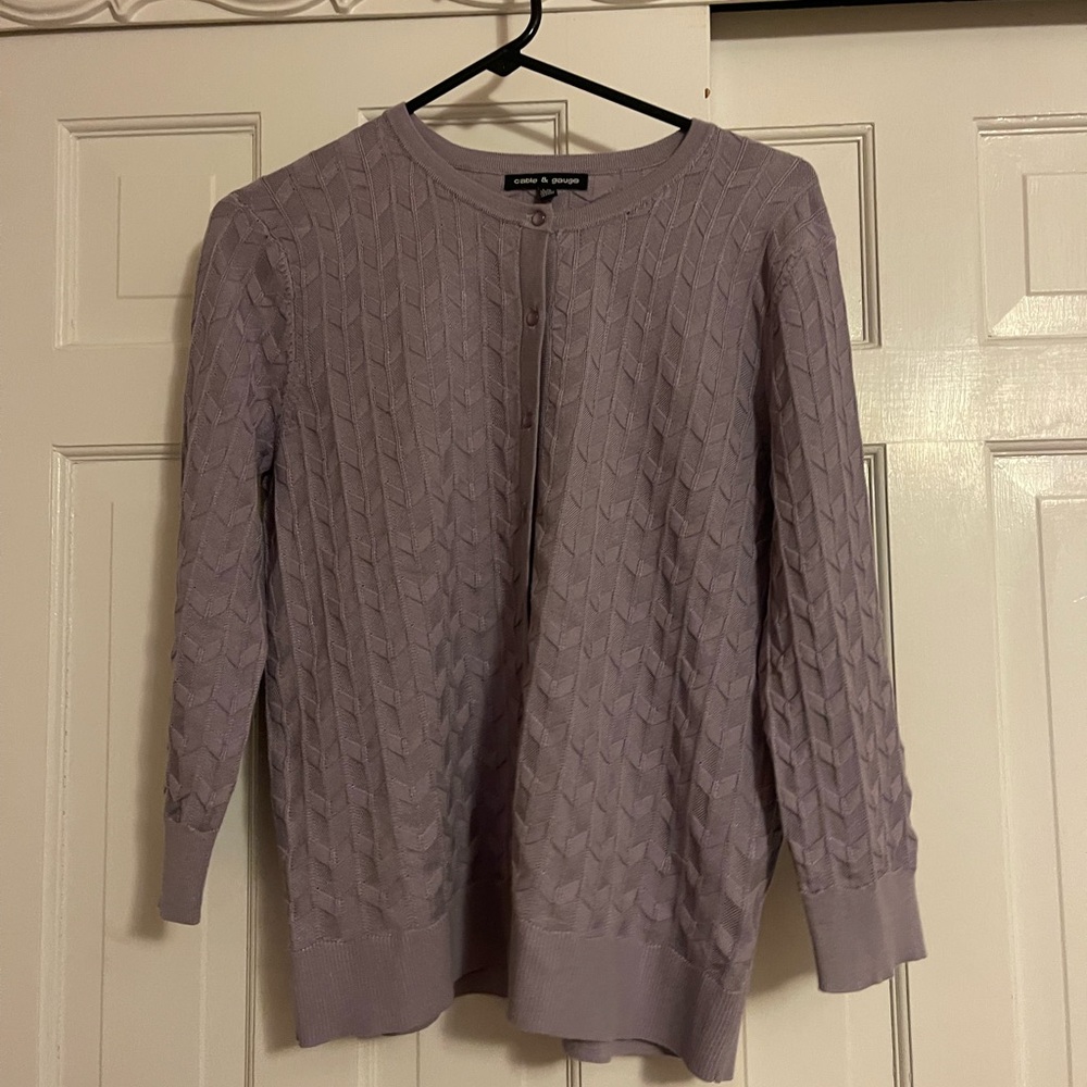Cable and Gauge Purple Sweater